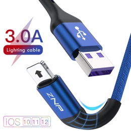 ZNP kabel USB do telefonu iPhone X ładowarka kabel do ładowania dla iPhone 8 7 6 6 s plus USB do transmisji danych kabel telefon