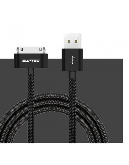 Suptec 30 kabel USB pin dla iPhone 4S 4 metalowa wtyczka Nylon pleciony drut kabel ładowarki 2A szybkie ładowanie danych przewód