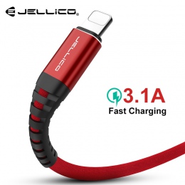 Jellico 3.1A kabel USB dla iPhone X 8 7 6 6 S plus 5 5S kabel o wysokiej wytrzymałości szybko kabel danych do ładowania szybka ł