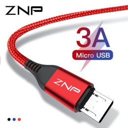 ZNP kabel Micro USB 3A Nylon szybkie ładowanie USB kabel do transmisji danych dla Samsung Xiaomi uwaga 4 tabletu z systemem Andr