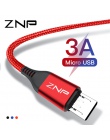 ZNP kabel Micro USB 3A Nylon szybkie ładowanie USB kabel do transmisji danych dla Samsung Xiaomi uwaga 4 tabletu z systemem Andr