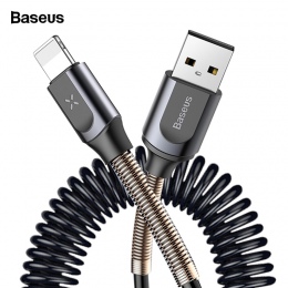 Baseus kabel USB chowany kabel sprężynowy dla iPhone X XS Max XR 8 7 6 Plus szybkie ładowanie ładowarka danych kabel drutu Adapt
