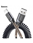 Baseus kabel USB chowany kabel sprężynowy dla iPhone X XS Max XR 8 7 6 Plus szybkie ładowanie ładowarka danych kabel drutu Adapt