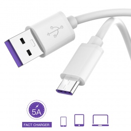 Dla Huawei USB 5A kabel typu C P20 Pro lite Mate 9 10 Pro P10 Plus lite V10 USB 3.1 typu C Supercharge Super ładowarka kabel