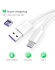 Dla Huawei USB 5A kabel typu C P20 Pro lite Mate 9 10 Pro P10 Plus lite V10 USB 3.1 typu C Supercharge Super ładowarka kabel