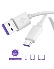 Dla Huawei USB 5A kabel typu C P20 Pro lite Mate 9 10 Pro P10 Plus lite V10 USB 3.1 typu C Supercharge Super ładowarka kabel