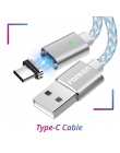 FONKEN magnetyczny micro USB kabel telefoniczny magnes Mini kabel USB 1 m 2.4A szybka ładowarka przewód zasilający Led synchroni