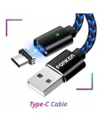 FONKEN magnetyczny micro USB kabel telefoniczny magnes Mini kabel USB 1 m 2.4A szybka ładowarka przewód zasilający Led synchroni