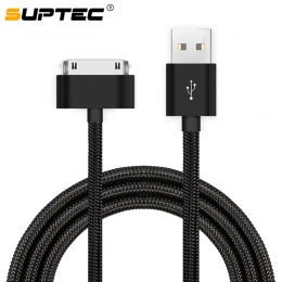 SUPTEC 30 kabel USB pin dla iPhone 4S 4 metalowa wtyczka Nylon pleciony drut kabel ładowarki szybkie ładowanie danych przewód do