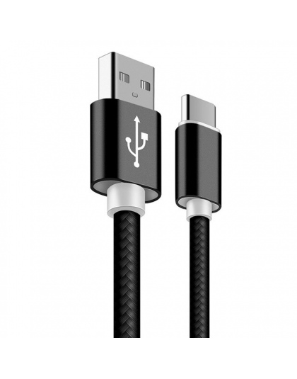 Kabel USB typu C 2.4A szybkie ładowanie smartfona z systemem Android synchronizacji danych ładowarka kabel nylonowy do Samsung G