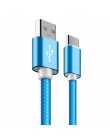 Kabel USB typu C 2.4A szybkie ładowanie smartfona z systemem Android synchronizacji danych ładowarka kabel nylonowy do Samsung G