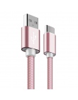 Kabel USB typu C 2.4A szybkie ładowanie smartfona z systemem Android synchronizacji danych ładowarka kabel nylonowy do Samsung G