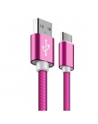 Kabel USB typu C 2.4A szybkie ładowanie smartfona z systemem Android synchronizacji danych ładowarka kabel nylonowy do Samsung G