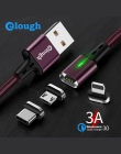 Elough 3 w 1 magnetyczny ładowania dla iphone xs max xr x 8 7 plus 6 5 6 kabla typ c micro usb kabel telefoniczny led z magnesem