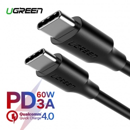 Ugreen 60 W kabel USB C do USB typu C kabel do Huawei Mate 20 PD QC 3.0 szybkie ładowanie danych kabel do Macbooka samsung S9 Pl