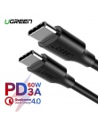 Ugreen 60 W kabel USB C do USB typu C kabel do Huawei Mate 20 PD QC 3.0 szybkie ładowanie danych kabel do Macbooka samsung S9 Pl