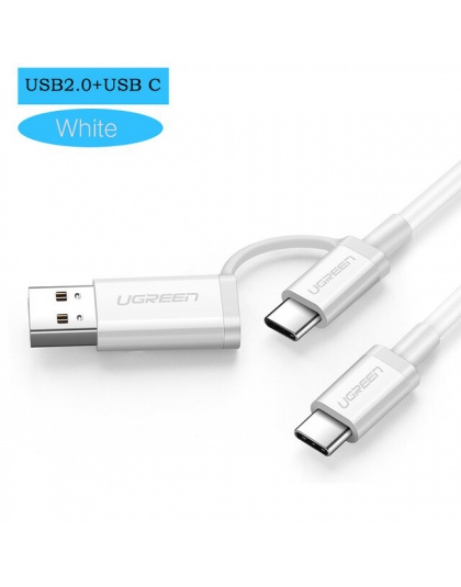 Ugreen 60 W kabel USB C do USB typu C kabel do Huawei Mate 20 PD QC 3.0 szybkie ładowanie danych kabel do Macbooka samsung S9 Pl