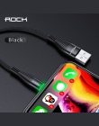 ROCK oświetlenie LED ładowarka 3.1A dla iPhone X 8 7 6 Max XR szybkiego ładowania o wysokiej wytrzymałości danych do synchroniza