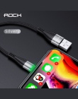 ROCK oświetlenie LED ładowarka 3.1A dla iPhone X 8 7 6 Max XR szybkiego ładowania o wysokiej wytrzymałości danych do synchroniza