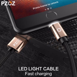 PZOZ światła LED szybka ładowarka przewodowa telefon komórkowy 8 kabel USB pin dla iphone Xs Max Xr 6 s Plus X 8 7 5 SE 6 s iPad