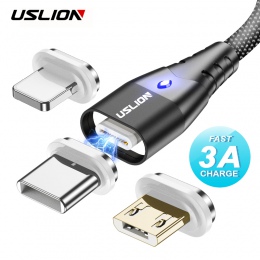 USLION magnetyczne szybko kabel Micro USB do ładowania telefonu kabel danych dla Androida drutu magnes ładowarka do Samsunga Xia