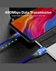 USLION magnetyczne szybko kabel Micro USB do ładowania telefonu kabel danych dla Androida drutu magnes ładowarka do Samsunga Xia