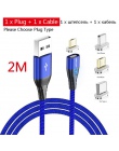 USLION magnetyczne szybko kabel Micro USB do ładowania telefonu kabel danych dla Androida drutu magnes ładowarka do Samsunga Xia