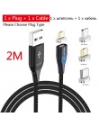 USLION magnetyczne szybko kabel Micro USB do ładowania telefonu kabel danych dla Androida drutu magnes ładowarka do Samsunga Xia