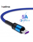 5A Super szybki USB C kabel do Huawei P30 P20 Lite Xiao mi mi 9 szybkie ładowanie 3.0 USB typu C kabel ładowania do Samsunga a50