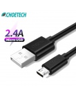 Oryginalny kable Micro Usb CHOETECH Usb 2.0 szybkiego ładowania kabel do ładowania danych 1 M 0.5 M dla Xiaomi huawei Micro tele