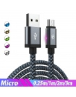 Micro USB kabel ładowania do Samsunga Galaxy A3/A5/A7 2016 J3/J5/J7 2017 1/2/ 3 metr długi Kabel ładowarka do telefonu komórkowe