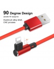 Coolreall przewód usb z wtyczką kątową 90° dla iphone XS MAX XR X 8 7 6 6 S Plus 5 5S SE ipad mini usb szybka ładowania telefonu