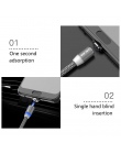 USLION magnetyczny kabel USB Micro kabel USB typu C do Samsung Galaxy S10 S10e dla iPhone XR Xs Max 8 7 6 1 M 2 M 2A magnes łado