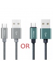 ROCK kabel Micro USB do samsung Xiaomi szybkie ładowanie Metal Nylon pleciony danych przewód do synchronizacji 1.8 M 1 M kabel d