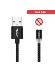 ROCK Metal magnetyczny kabel USB do iphone'a typu C Micro 2.4A szybka ładowarka oświetlenie Led światło dla Xiaomi Huawei telefo