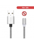 ROCK Metal magnetyczny kabel USB do iphone'a typu C Micro 2.4A szybka ładowarka oświetlenie Led światło dla Xiaomi Huawei telefo