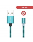 ROCK Metal magnetyczny kabel USB do iphone'a typu C Micro 2.4A szybka ładowarka oświetlenie Led światło dla Xiaomi Huawei telefo