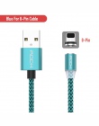 ROCK Metal magnetyczny kabel USB do iphone'a typu C Micro 2.4A szybka ładowarka oświetlenie Led światło dla Xiaomi Huawei telefo