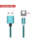 ROCK Metal magnetyczny kabel USB do iphone'a typu C Micro 2.4A szybka ładowarka oświetlenie Led światło dla Xiaomi Huawei telefo