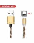 ROCK Metal magnetyczny kabel USB do iphone'a typu C Micro 2.4A szybka ładowarka oświetlenie Led światło dla Xiaomi Huawei telefo