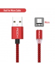 ROCK Metal magnetyczny kabel USB do iphone'a typu C Micro 2.4A szybka ładowarka oświetlenie Led światło dla Xiaomi Huawei telefo