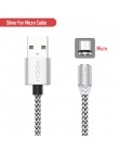 ROCK Metal magnetyczny kabel USB do iphone'a typu C Micro 2.4A szybka ładowarka oświetlenie Led światło dla Xiaomi Huawei telefo