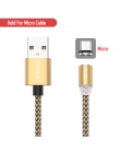 ROCK Metal magnetyczny kabel USB do iphone'a typu C Micro 2.4A szybka ładowarka oświetlenie Led światło dla Xiaomi Huawei telefo