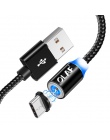 1 m LED magnetyczny kabel USB do iphone'a typu C magnes ładowarka ładowanie danych Micro USB kabel do Androida komórkowy kable t