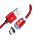 1 m LED magnetyczny kabel USB do iphone'a typu C magnes ładowarka ładowanie danych Micro USB kabel do Androida komórkowy kable t