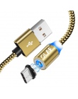 1 m LED magnetyczny kabel USB do iphone'a typu C magnes ładowarka ładowanie danych Micro USB kabel do Androida komórkowy kable t