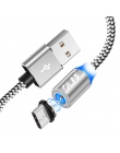 1 m LED magnetyczny kabel USB do iphone'a typu C magnes ładowarka ładowanie danych Micro USB kabel do Androida komórkowy kable t