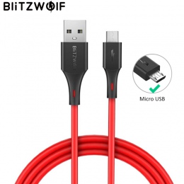BlitzWolf kabel Micro USB 2A ładowania kabel do transmisji danych USB szybka ładowarka do Samsunga S7 S6 dla Xiaomi dla Redmi No