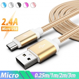 25 cm 1 m 1.5 m 2 m 3 m ładowarka micro USB Kabel Microusb długi Kabel Kabel z systemem Android przewód ładowarki do Samsung j3 