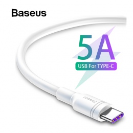 Baseus biały TPE USB typu C kabel do Huawei mate 20 pro 5A Super szybkie ładowanie USB C 2A szybkie ładowarka do Samsunga galaxy